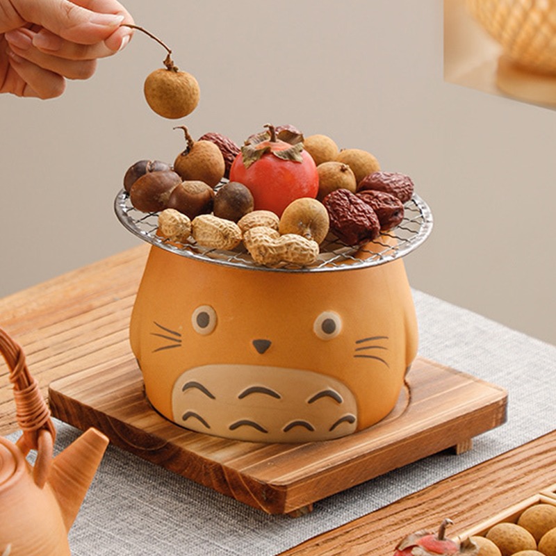 Get Small Ceramic Stove Tea Pot Set for Indoor Home Totoro Stove