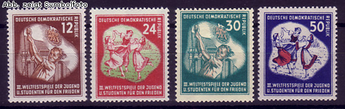 BRIEFMARKEN DDR MICHEL NR. 289 292 POSTFRISCH WELTFESTSPIELE günstig