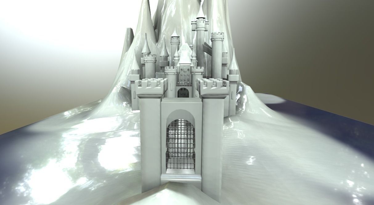 Frozen Castle 3D Model OBJ