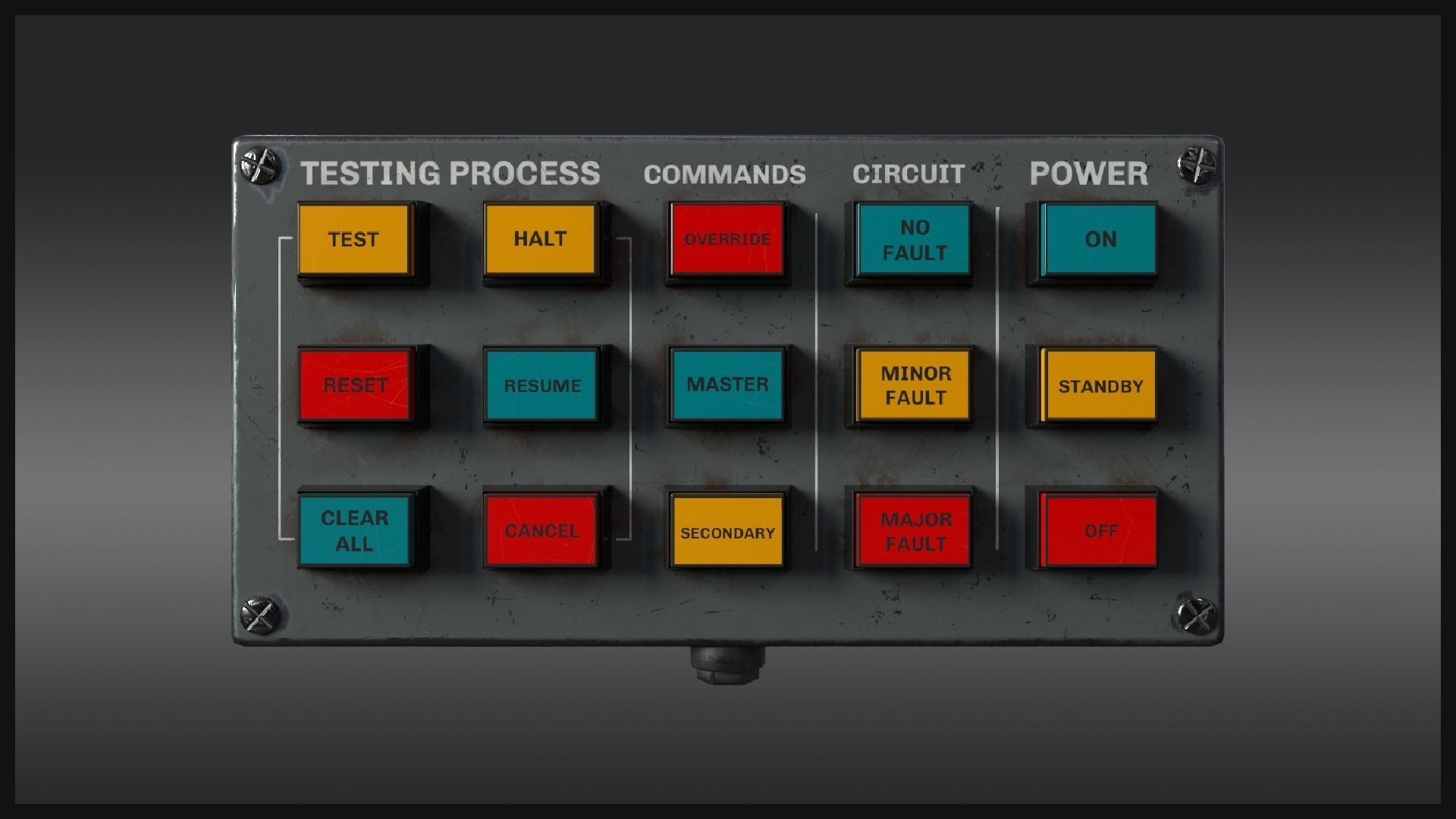 3D asset Button Control Panel CGTrader