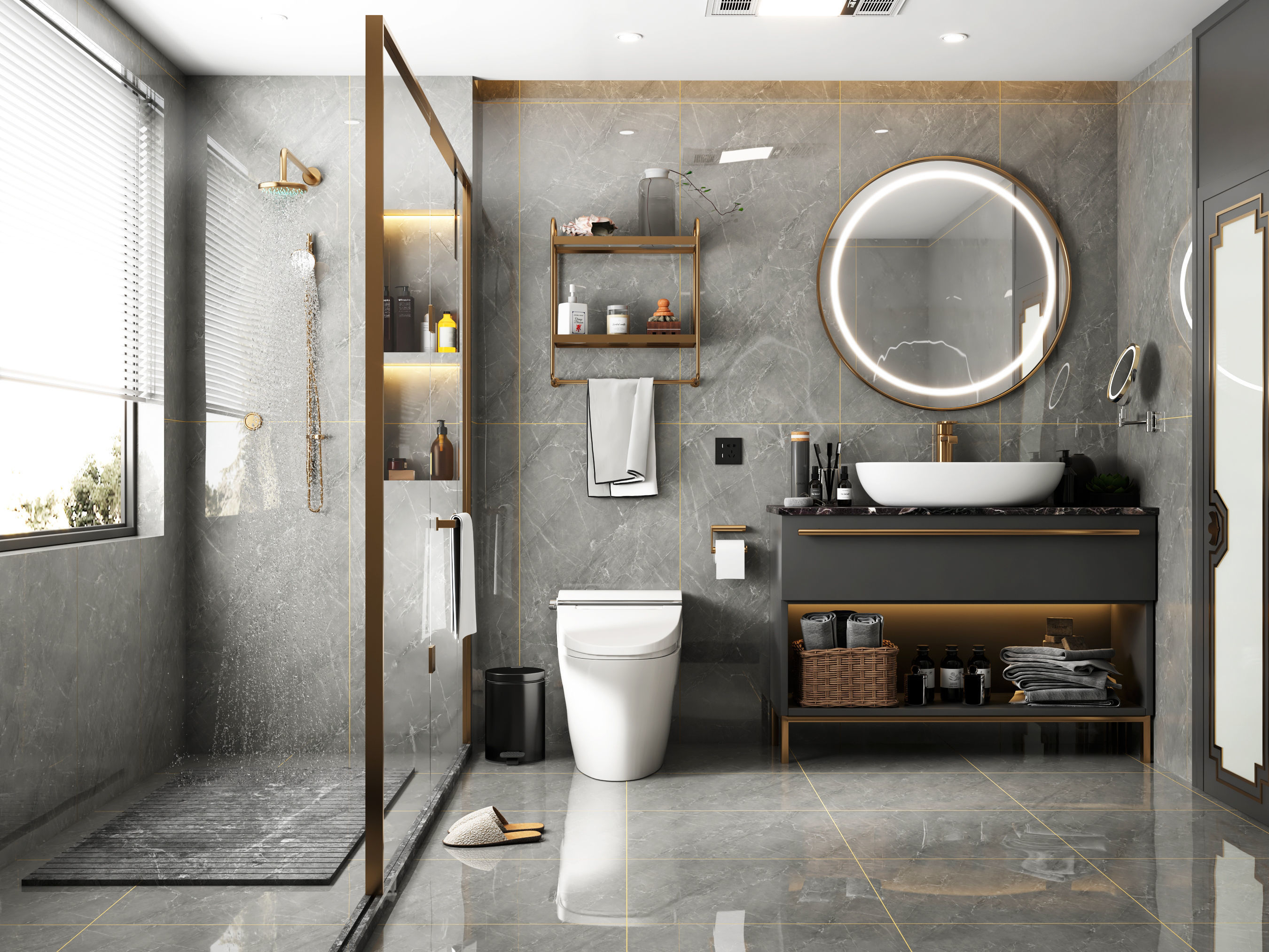 interior design toilet 3D bathroom CGTrader