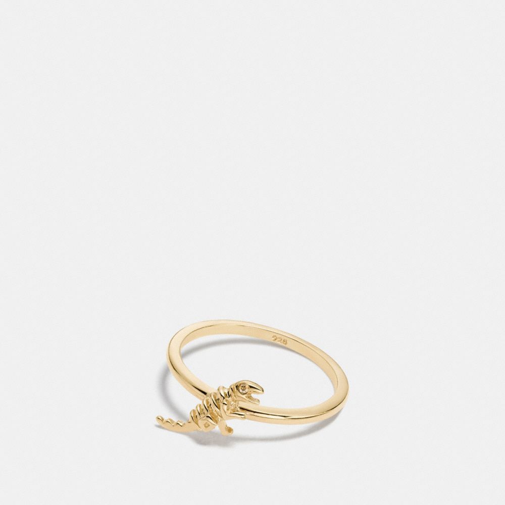 COACH Mini 18k Gold Plated Rexy Ring