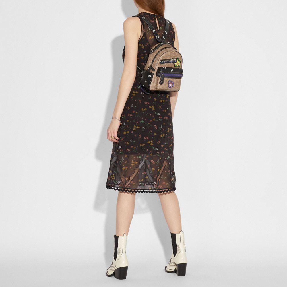 Disney X Coach Campus Backpack 23 in Signature Patchwork COACH