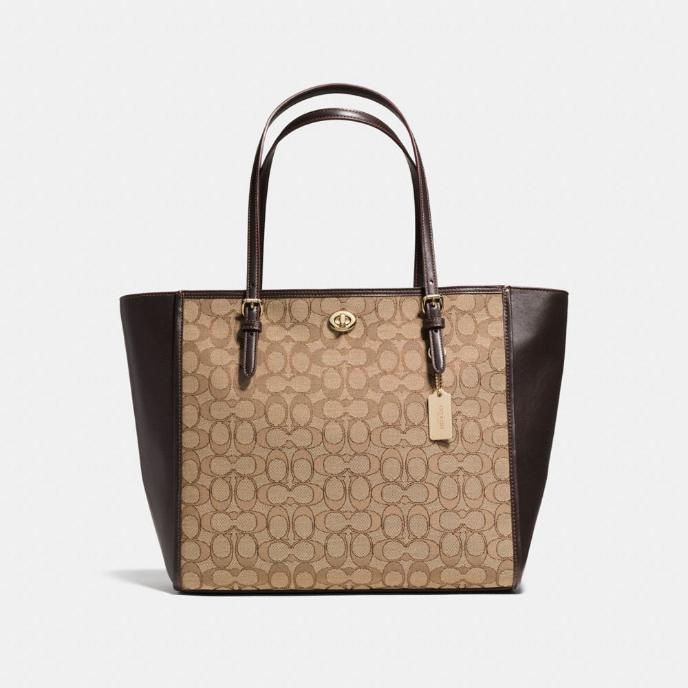 COACH Designer Totes Turnlock Tote In Signature Jacquard