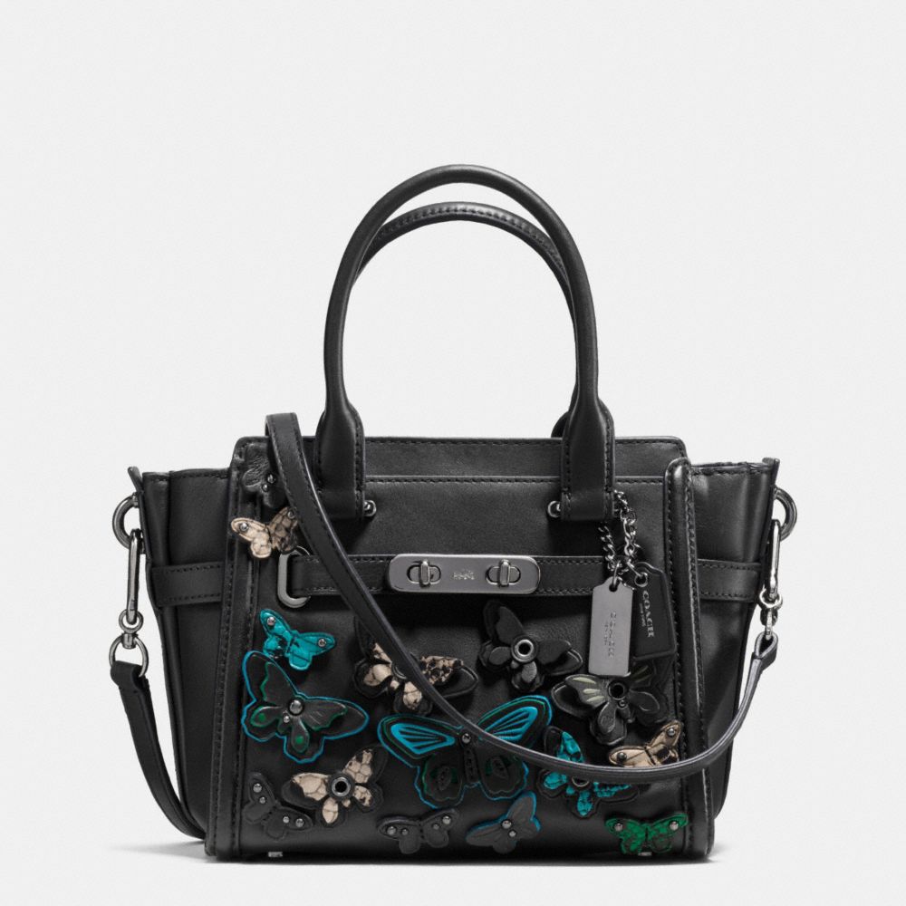 Butterfly Applique Coach Swagger 21 In Glovetanned Leather