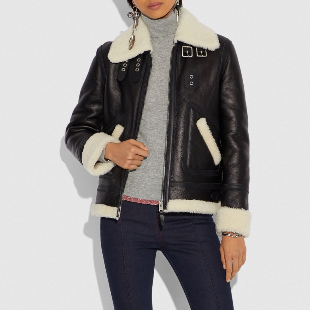 COACH Shearling Aviator Jacket