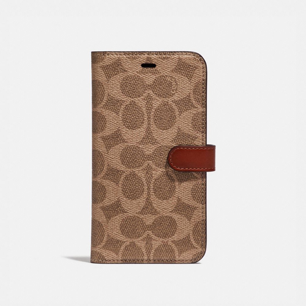 COACH Iphone 11 Pro Folio In Signature Canvas