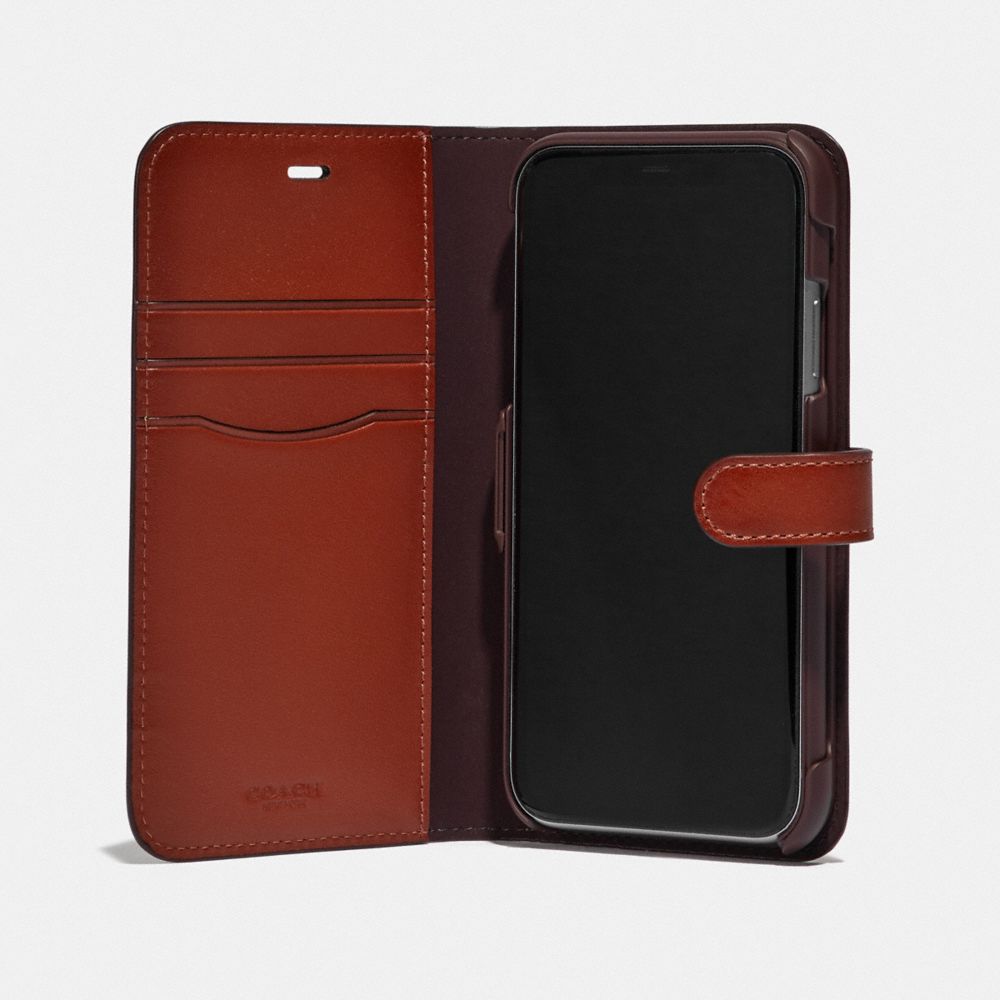 COACH Iphone 11 Pro Folio In Signature Canvas