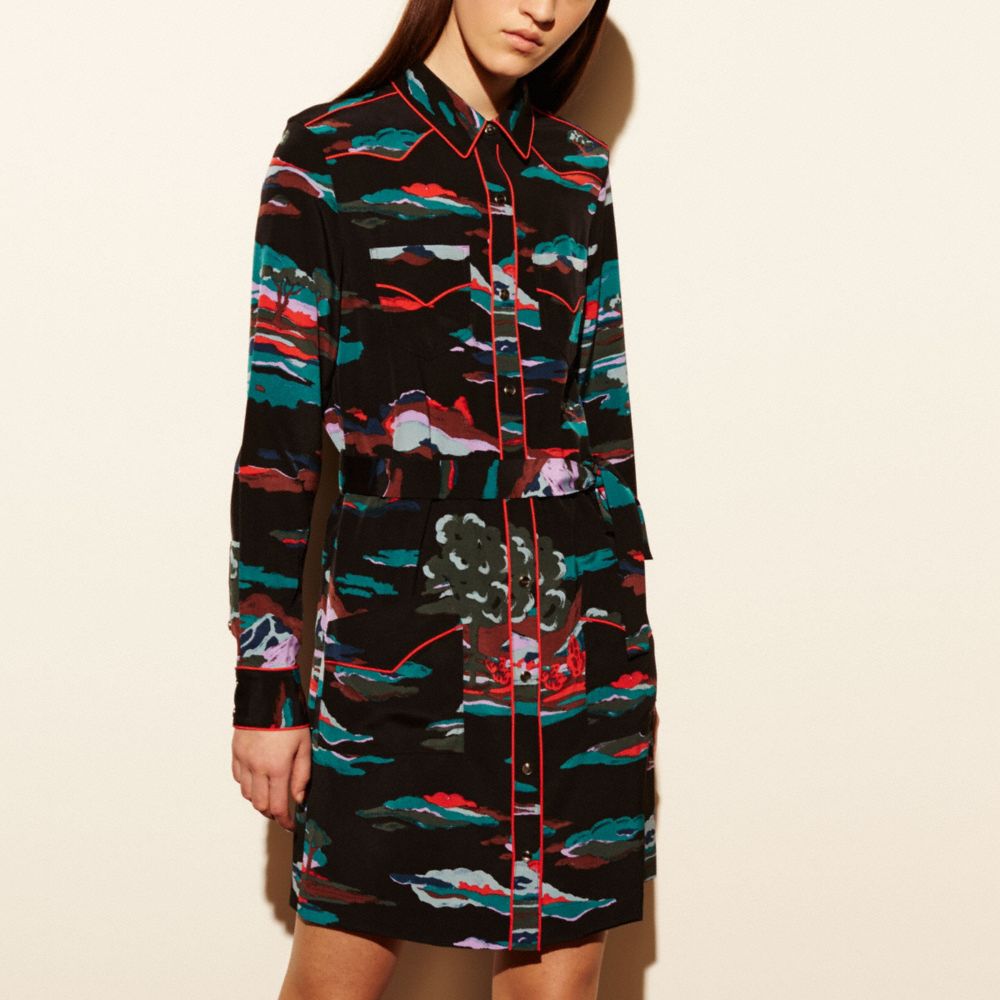 COACH Souvenir Sky Silk Dress