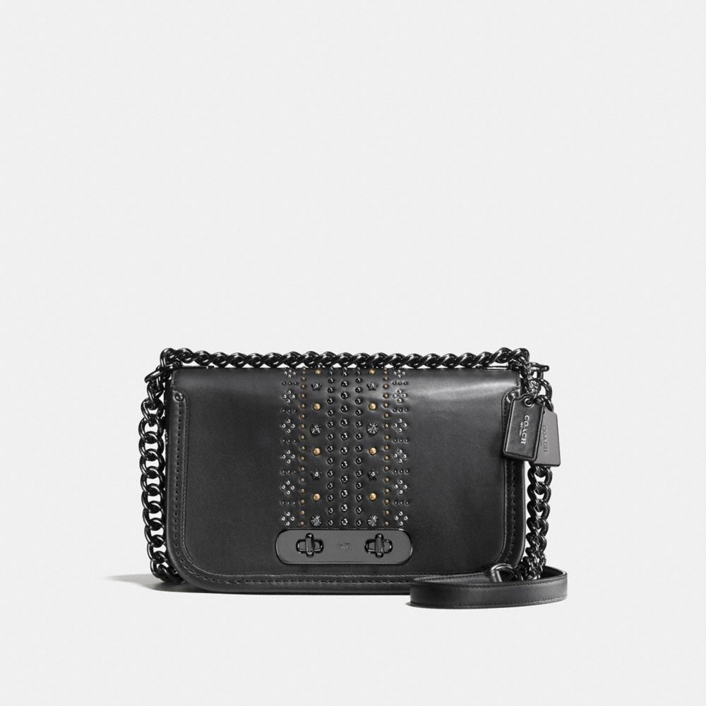 COACH Swagger Shoulder Bag In Glovetanned Leather With Bandana Rivets