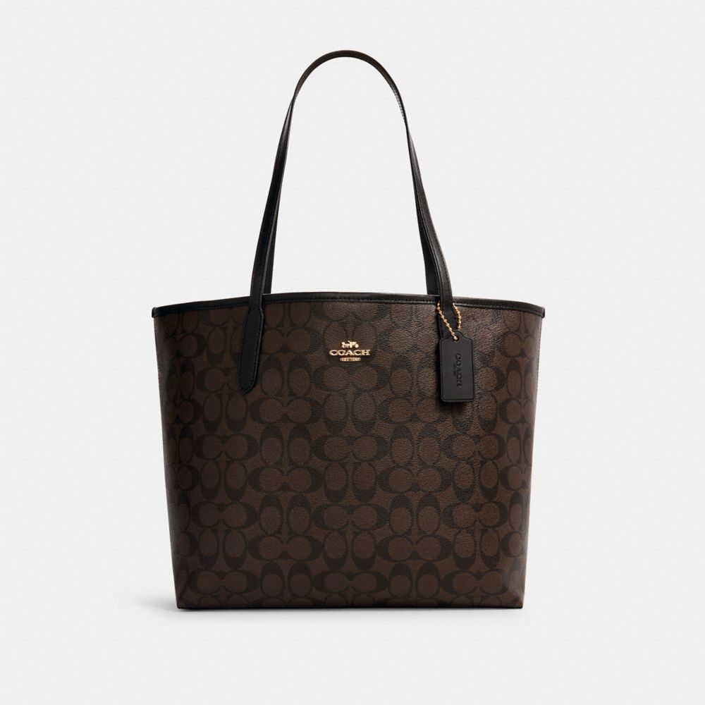 COACH® Outlet CITY TOTE IN SIGNATURE CANVAS
