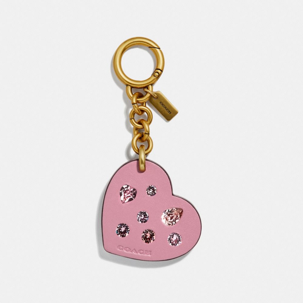 COACH Embellished Heart Bag Charm