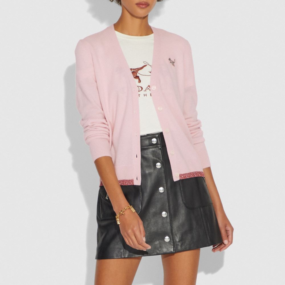 COACH Rexy Patch Cardigan