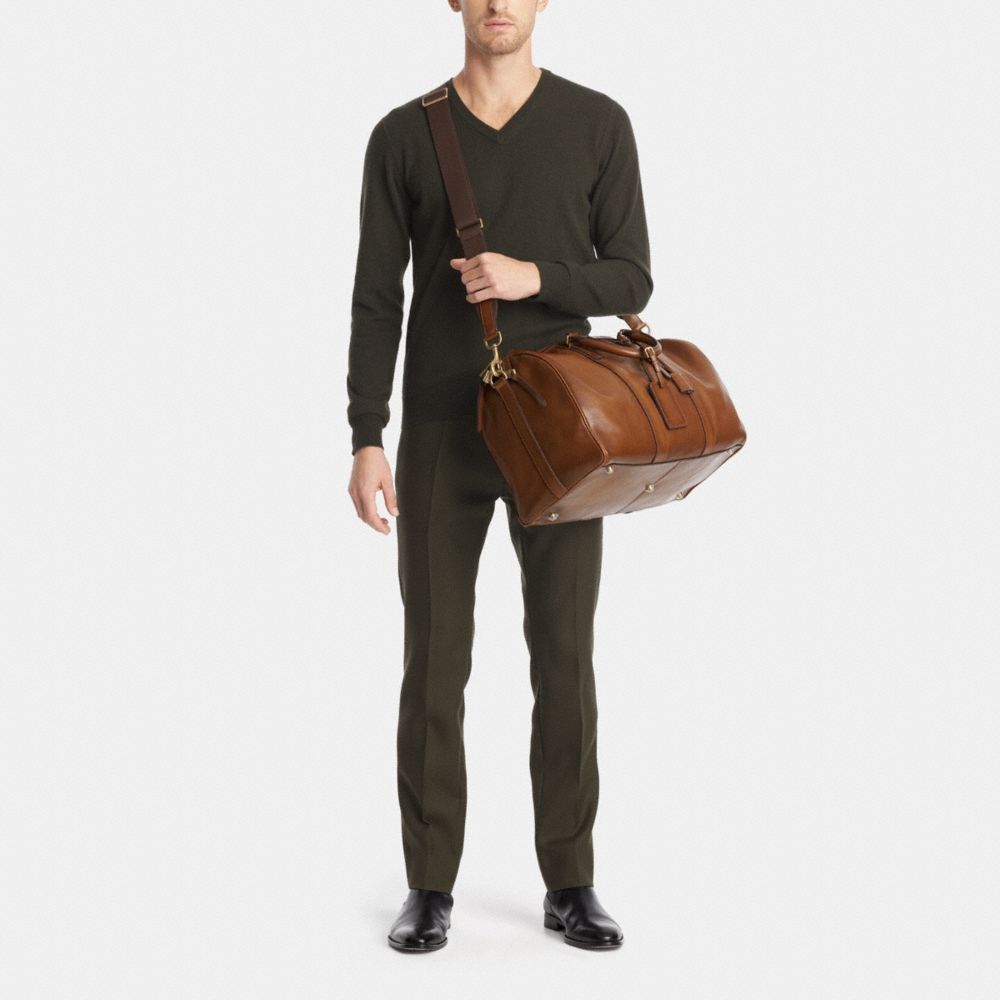 Leather Duffle Bag Mens Coaching Staff Paul Smith