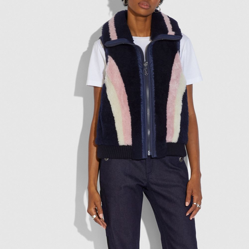 Reversible Shearling Vest COACH