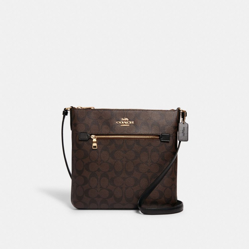 COACH® Outlet ROWAN FILE BAG IN SIGNATURE CANVAS