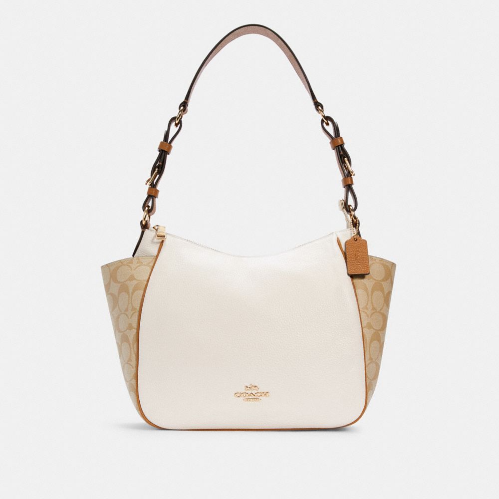 COACH® Outlet RORI SHOULDER BAG IN COLORBLOCK SIGNATURE CANVAS