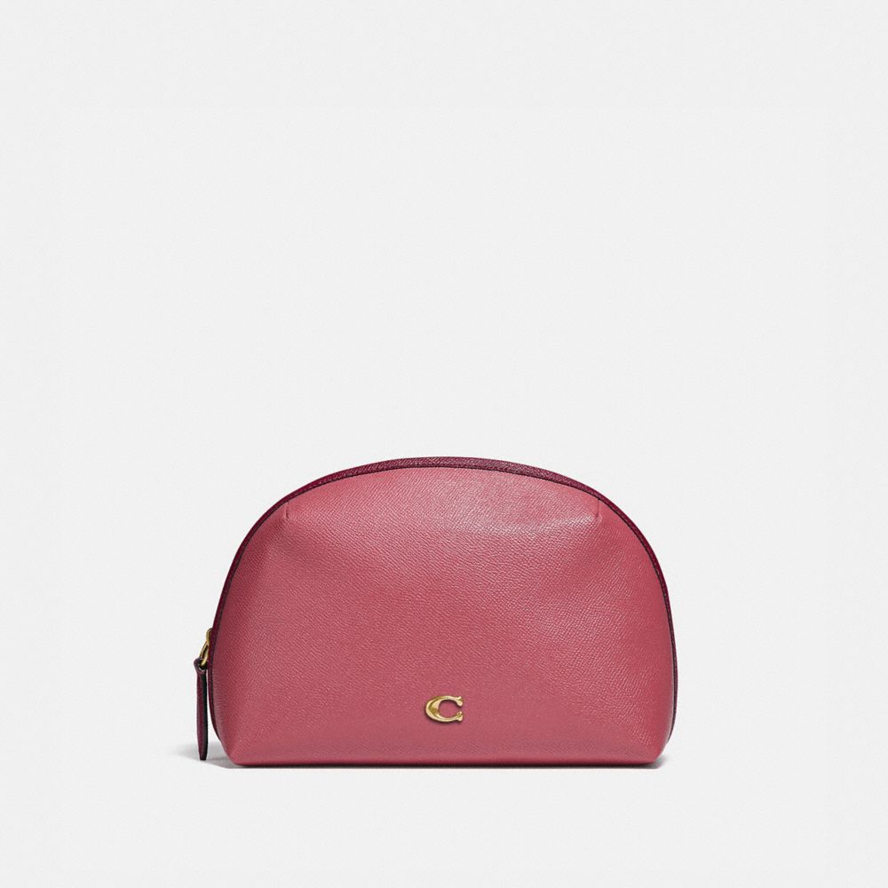 Coach Julienne Cosmetic Case 22 In Colorblock In Brass/rouge Multi
