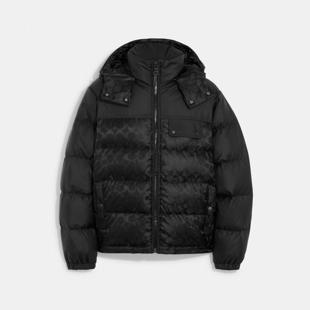COACH Signature Hooded Puffer Jacket