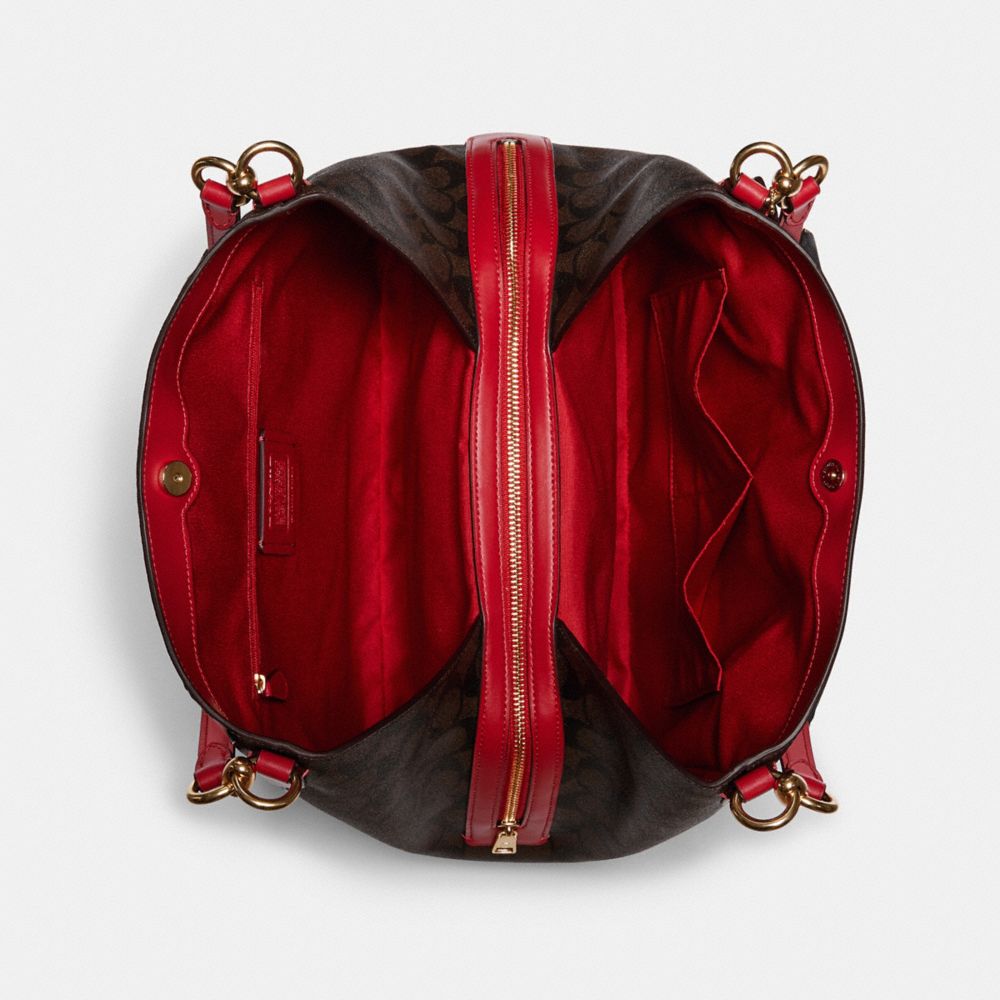 COACH® Outlet Hallie Shoulder Bag In Signature Canvas