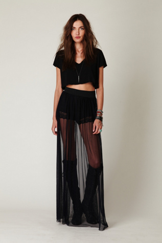 Mesh Maxi Half Slip at Free People Clothing Boutique