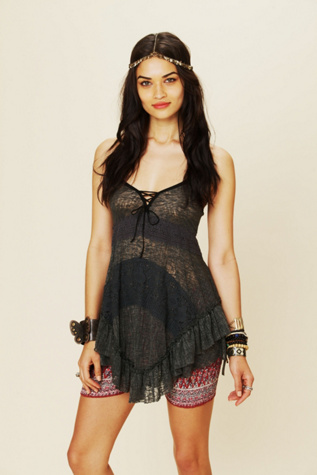 Lace Panel Babydoll Top at Free People Clothing Boutique