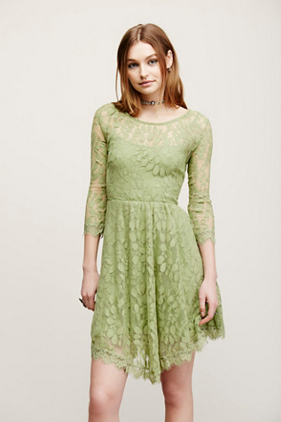 Floral Mesh Lace Dress at Free People Clothing Boutique