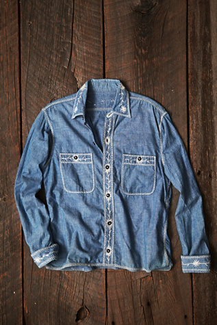 Vintage Embroidered Denim Shirt at Free People Clothing Boutique
