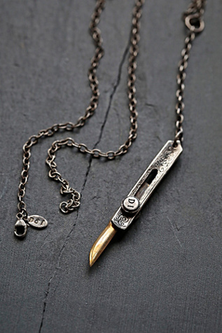 Filigreed Knife Necklace at Free People Clothing Boutique
