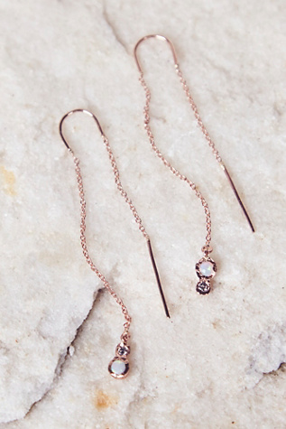 Misa Jewelry x Free People Opal x Diamond Threader Earrings at Free