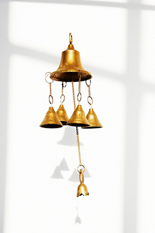 Vintage Loves Vintage 1960s Brass Bell Wind Chime at Free People
