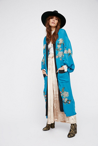 Floral Embroidered Kimono at Free People Clothing Boutique