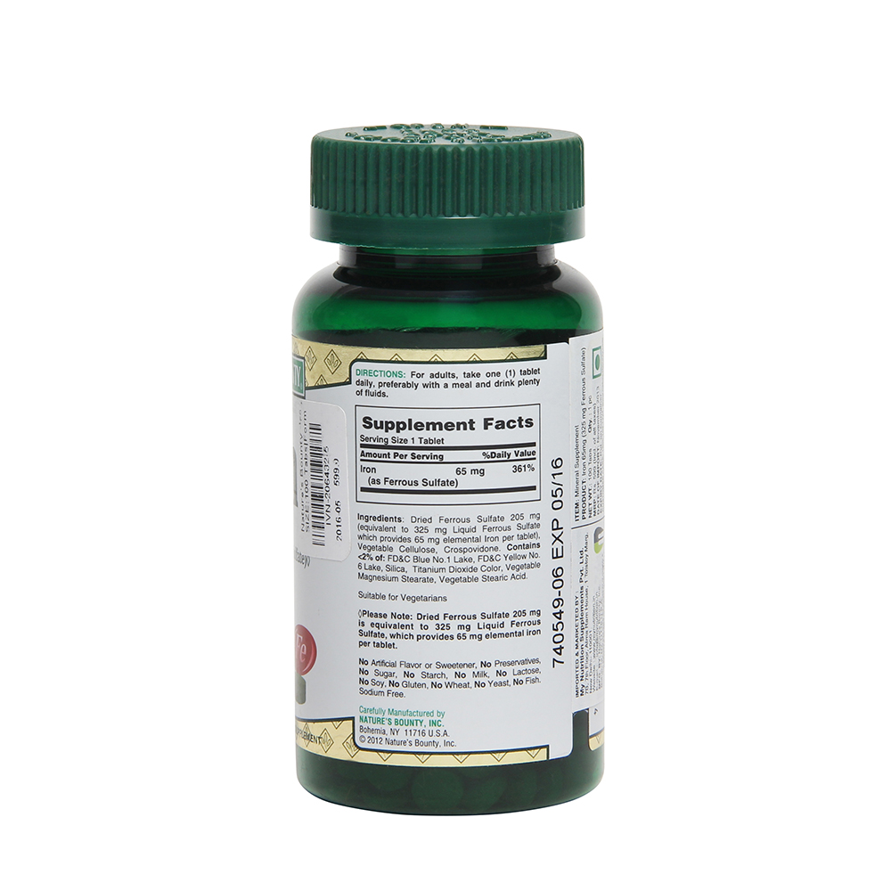 Nature's Bounty Iron 65 Mg 100 tablet(s) online in India