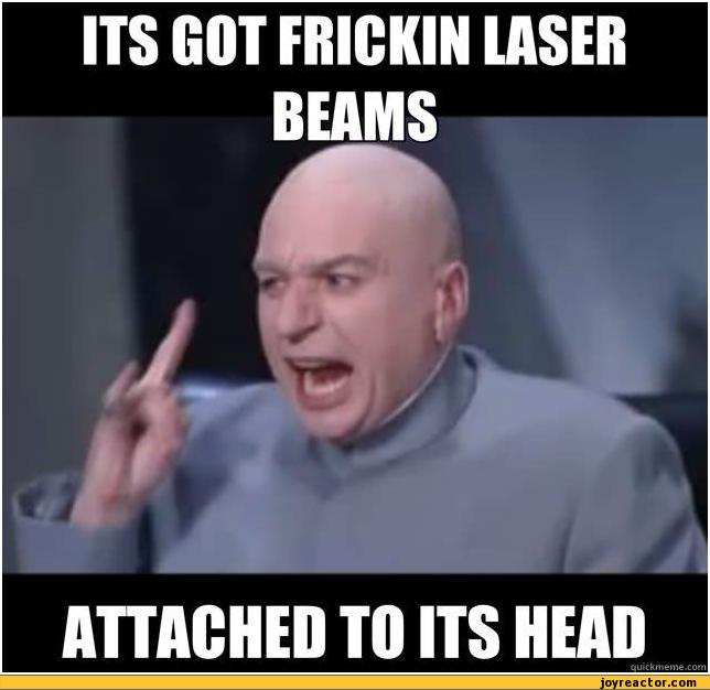 ITS GOT FRICKIN LASER BEAMSATTACHED TO ITS HEAD / Funny pictures
