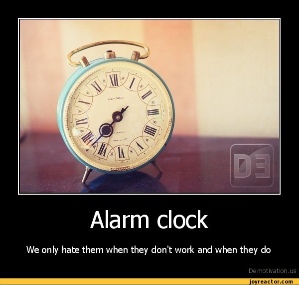 Alarm clockWe only hate them when they don't work and when they doDe