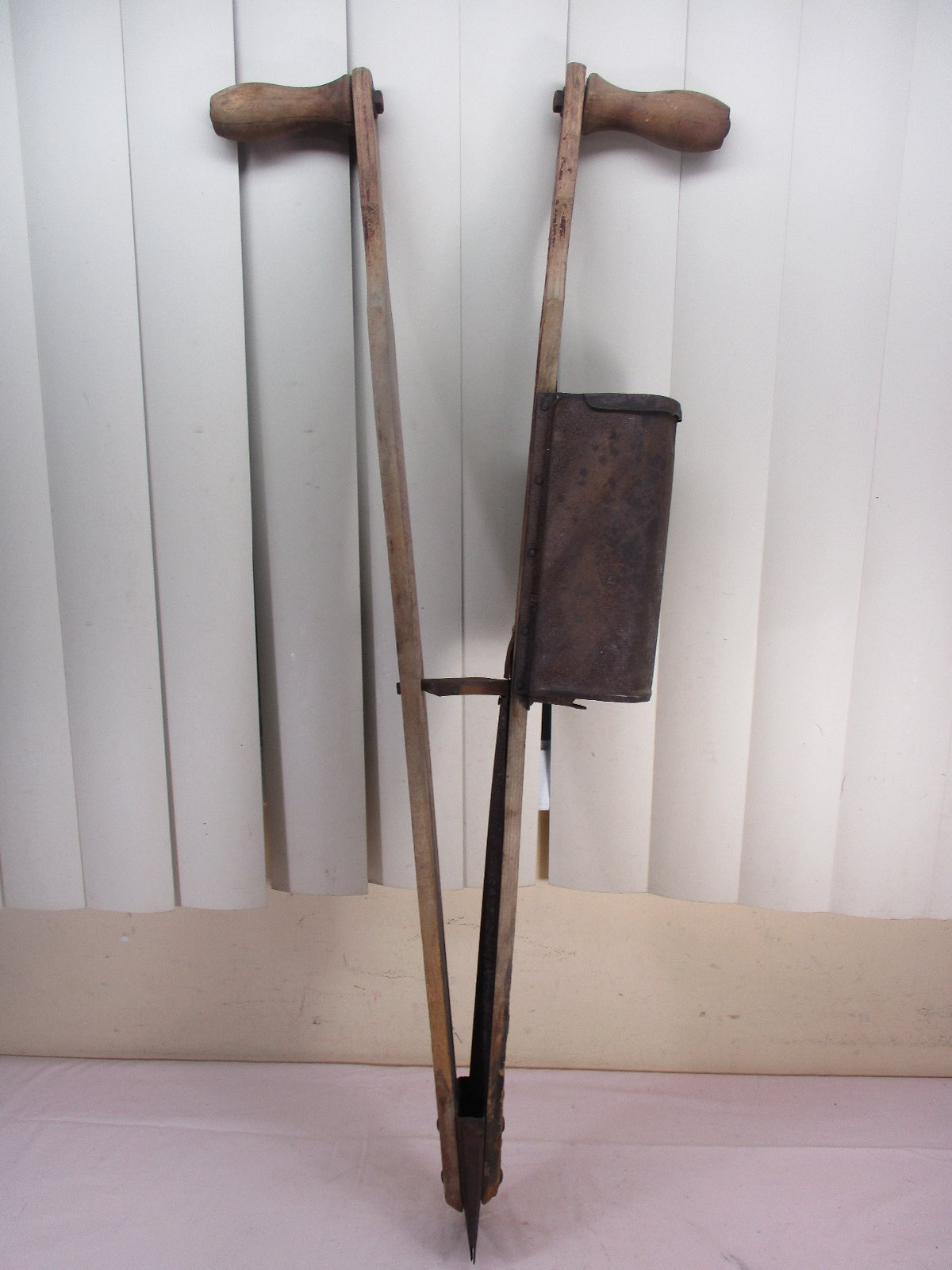 Antique Wooden Hand Held Corn Seed, Seeder, Planter