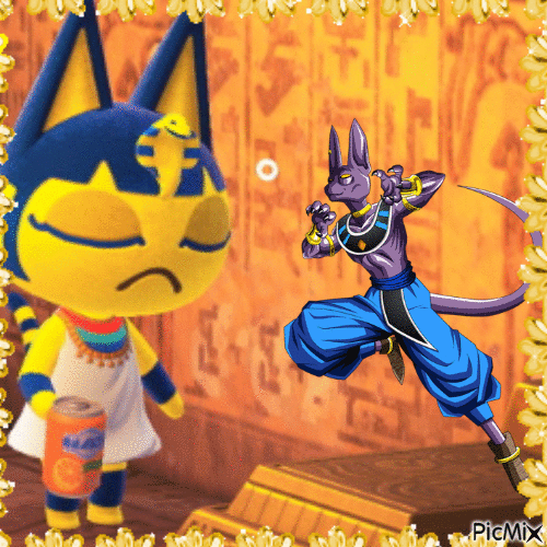 Ankha & Beerus GIF animado gratis PicMix