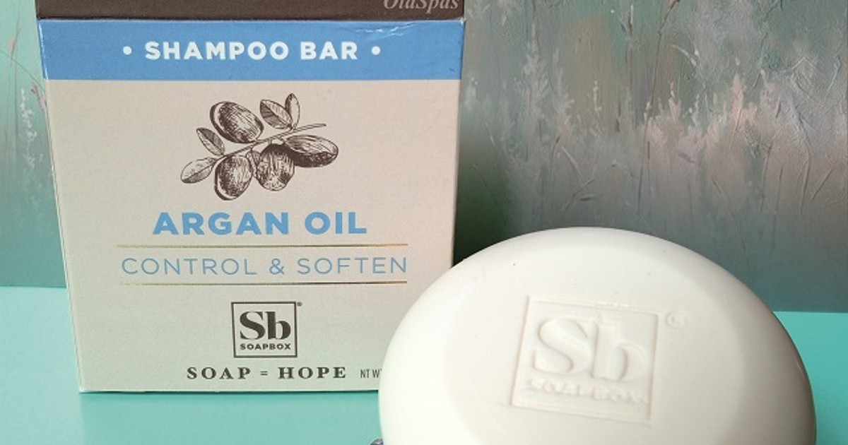 Твёрдый шампунь аргановый Soapbox, Argan Oil Shampoo Bar, Control