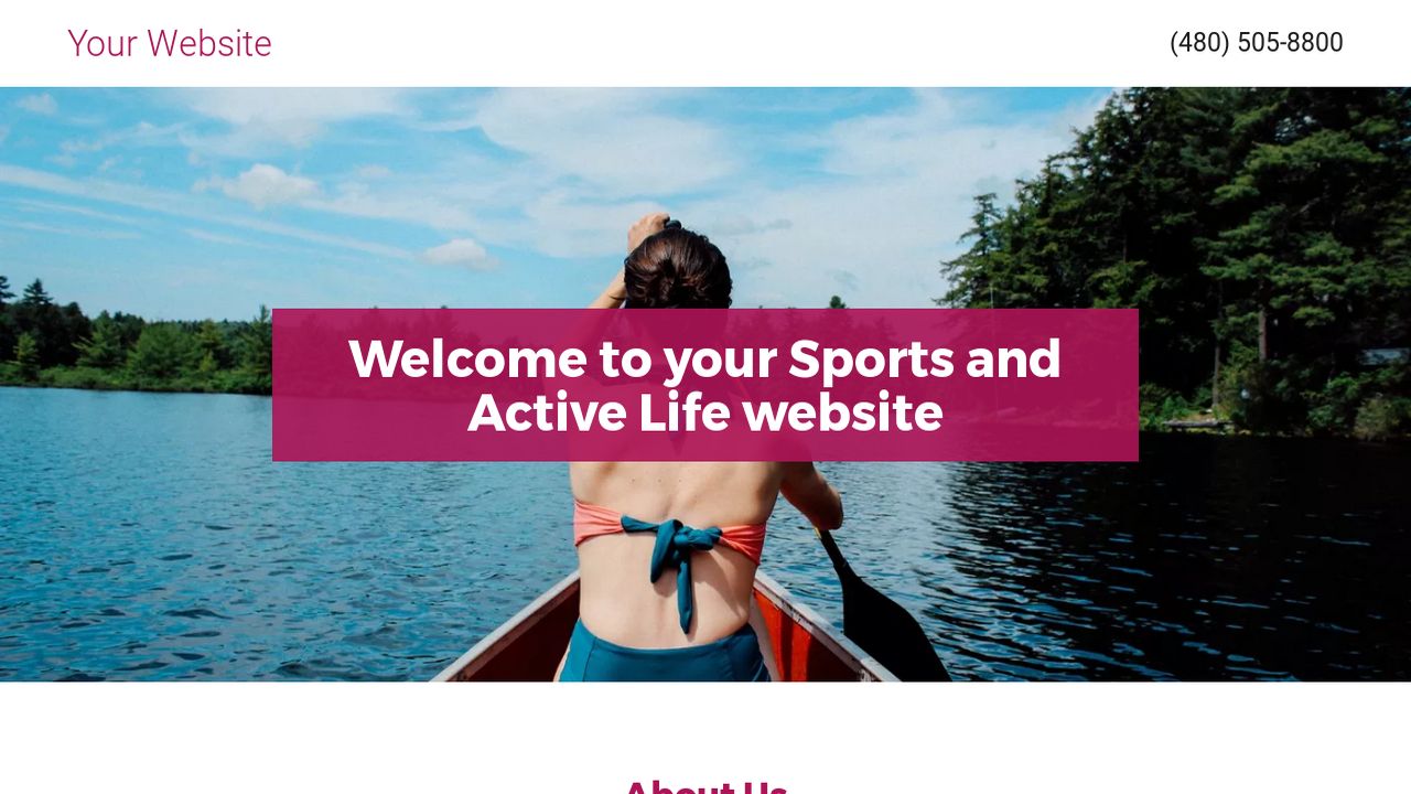 Sports and Active Life site Templates GoDaddy