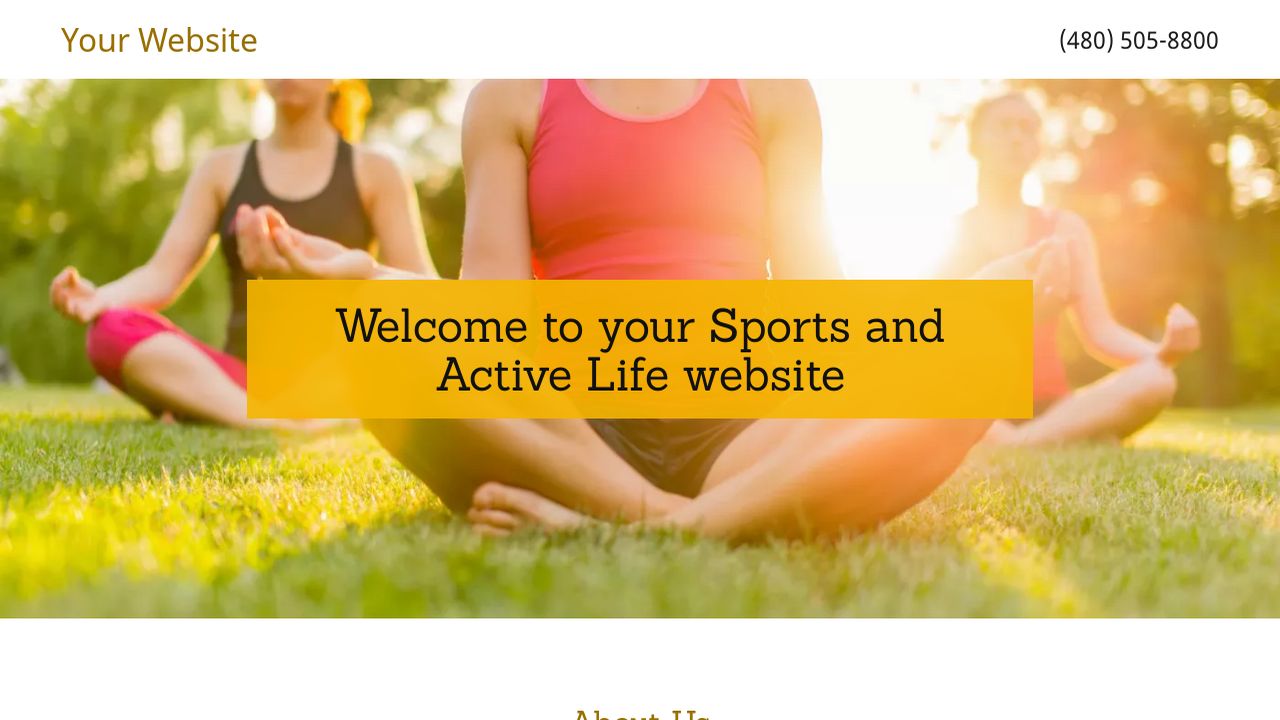 Sports and Active Life site Templates GoDaddy