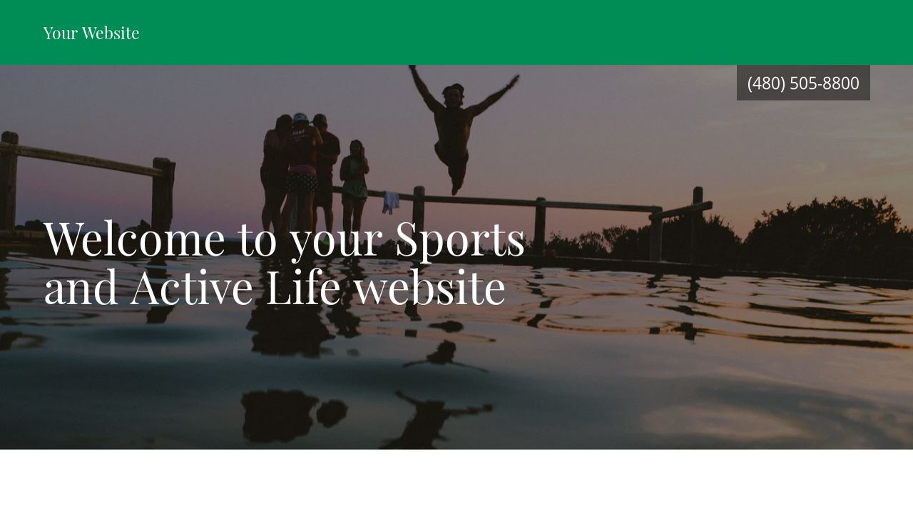 Sports and Active Life site Templates GoDaddy