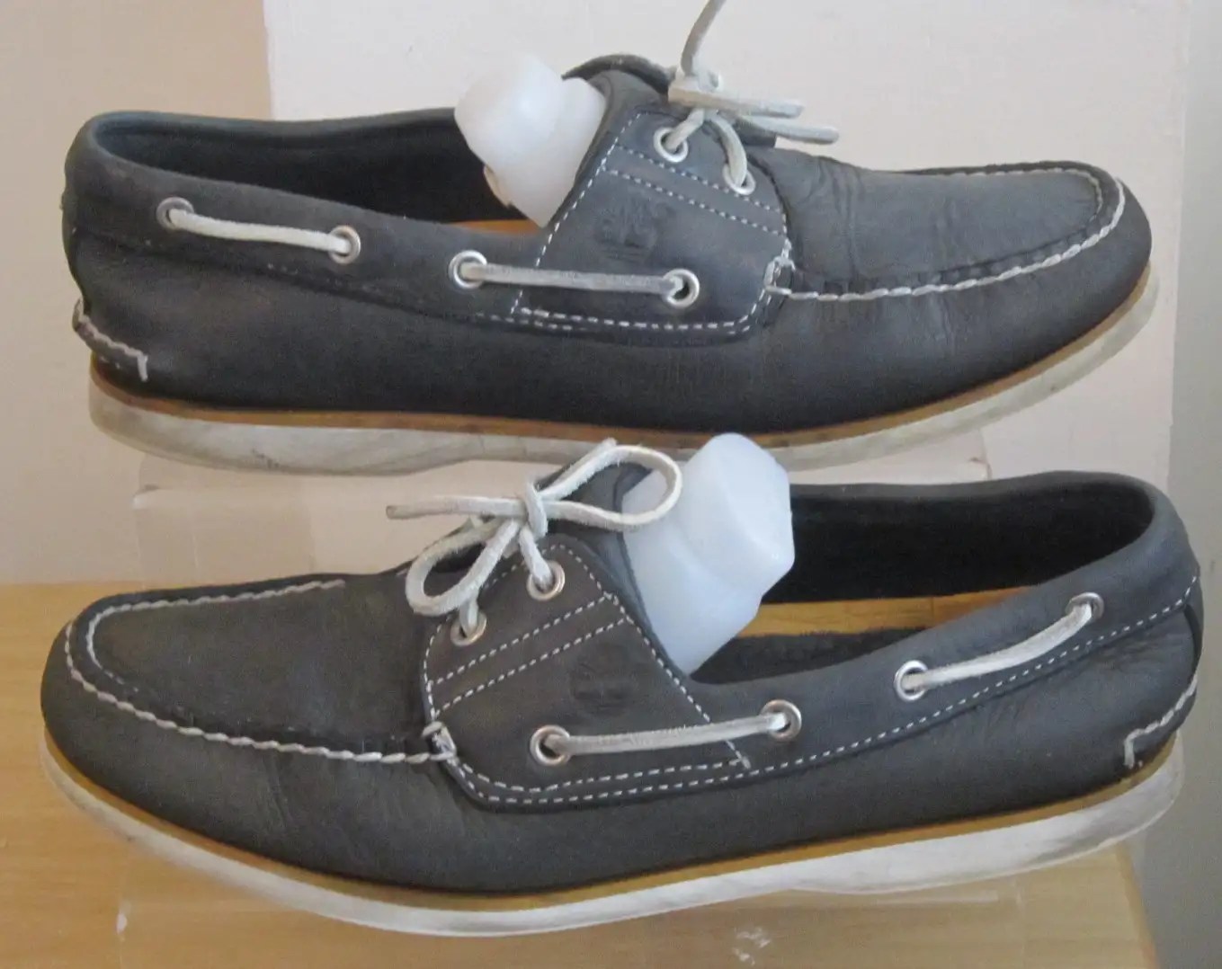 TIMBERLAND mens navy blue soft leather boat / deck shoes UK Size 8.5 eBay