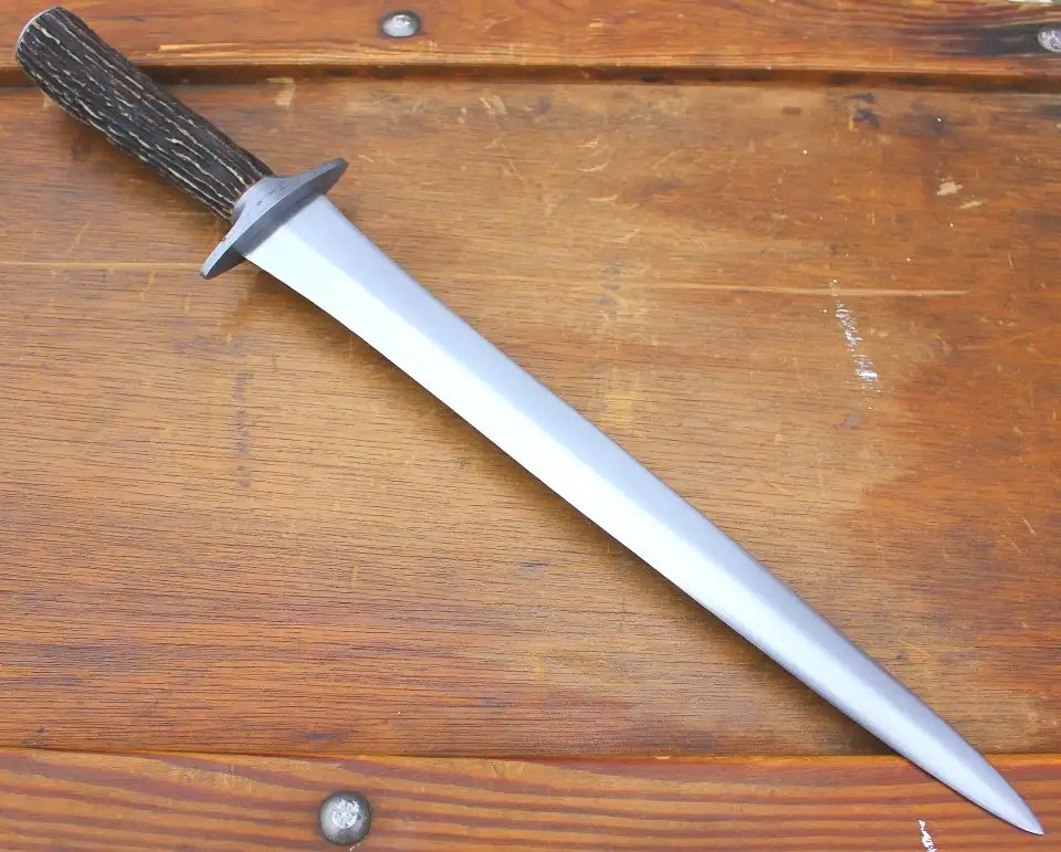 Arkansas Toothpick in Stag & Wrought by Allen Newberry (For Sale