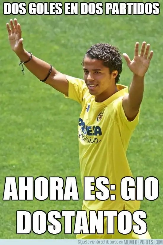 Meme de Giovanni Dos Santos por sus dos goles con el Villarreal