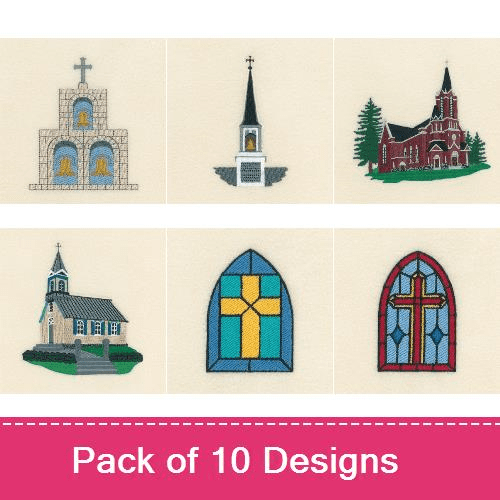 Decorative Churches Embroidery Designs AnnTheGran