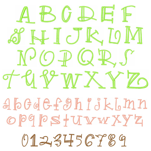 Whimsical Font Embroidery Font AnnTheGran