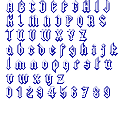 Gothic II Embroidery Fonts AnnTheGran