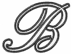 Cursive Upper Case B Embroidery Design | AnnTheGran.com