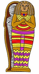 Egyptian Sarcophagus Embroidery Design | AnnTheGran.com