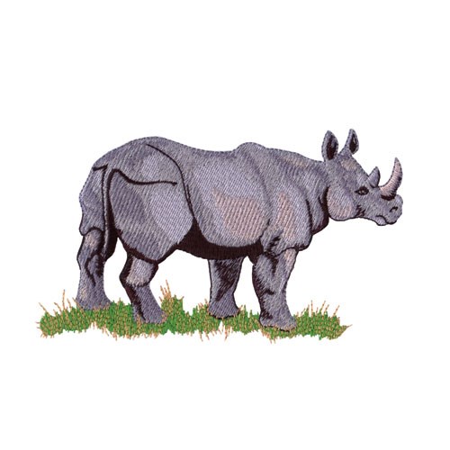 Rhinoceros Embroidery Design AnnTheGran